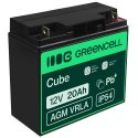 Bateria AGM GEL 12V 20Ah bateria de chumbo Green Cell livre de manutenção para barcos a motor e veículos elétricos