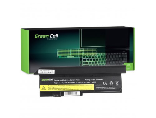 Green Cell Bateria 42T4536 42T4649 42T4650 43R9253 43R9254 para Lenovo ThinkPad X200 X200s X201 X201i X201s