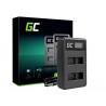 Carregador AHBBP-501 Green Cell ® para GoPro AHDBT-501, Hero5 Hero6 Hero7 HD Black White Silver Edition (4,35 V 2,5 W 0,6 A)