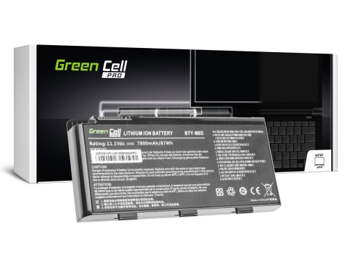 Green Cell PRO Bateria BTY-M6D para MSI GT60 GT70 GT660 GT680 GT683 GT683DXR GT780 GT780DXR GT783 GX660 GX680 GX780