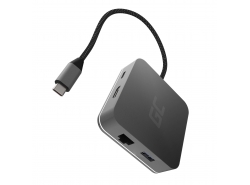 Dockingstation, adaptador, adaptador HUB USB-C HDMI Green Cell - 6 portas para MacBook Pro, Dell XPS, Lenovo X1 Carbon e outros