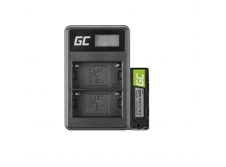 Bateria Green Cell ® NP-500 e carregador BC-V615 para Sony Alpha Series 100 200 300 500 700 800 900 SLT-A55 SLT-A57 SLT-A58