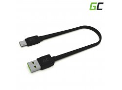 Cabo USB-C Tipo C 25cm Green Cell Matte, com carregamento rápido Ultra Charge, Quick Charge 3.0