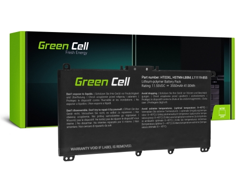 Green Cell Bateria HT03XL L11119-855 para HP 250 G7 G8 255 G7 G8 240 G7 G8 245 G7 G8 470 G7, HP 14 15 17, HP Pavilion 14 15