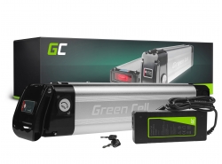 Green Cell Bateria para Bicicletas Elétricas 36V 10.4Ah 374Wh Silverfish Ebike 2 Pin para Zündapp, Telefunken com Carregador