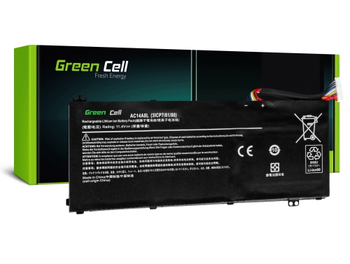 Green Cell Bateria AC14A8L AC15B7L para Acer Aspire Nitro V15 VN7-571G VN7-572G VN7-591G VN7-592G i V17 VN7-791G VN7-792G