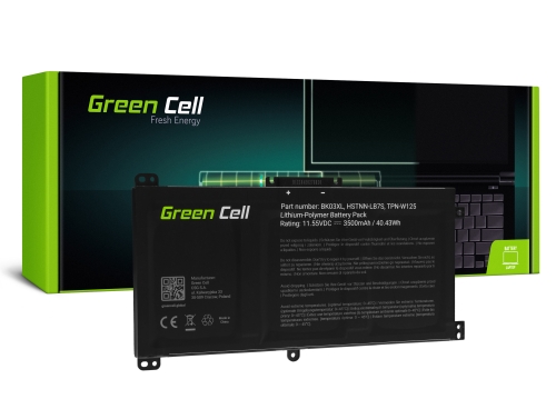 Green Cell Bateria BK03XL 916811-855 916366-421 916366-541 916811-855 para HP Pavilion x360 14-BA 14-BA000 14-BA100