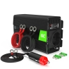 Green Cell® Inversor de tensão 24V a 230V 300W / 600W, Conversor de Carro USB