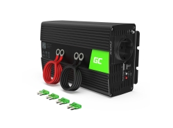 Green Cell® Inversor de tensão Conversor 12V a 230V 1000W / 2000W, USB