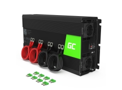 Green Cell® Inversor de tensão Conversor 12V a 230V 2000W / 4000W, USB