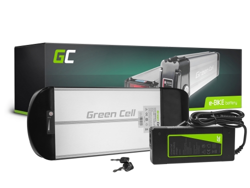 Green Cell Bateria para Bicicletas Elétricas 36V 10.4Ah 374Wh Rear Rack Ebike 2 Pin para Prophete, Mifa, Curtis com Carregador