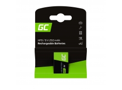 Green Cell Batterie Akku 1x 9V HF9 Ni-MH 250mAh