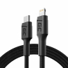Cabo Lightning USB-C 1m MFi Green Cell Power Stream, com carregamento rápido para Apple iPhone