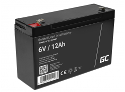 Bateria AGM GEL 6V 12Ah bateria de chumbo Green Cell livre de manutenção para sistemas de alarme e brinquedos
