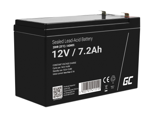 Bateria AGM GEL 12V 7,2Ah bateria de chumbo Green Cell livre de manutenção para UPS e monitoramento