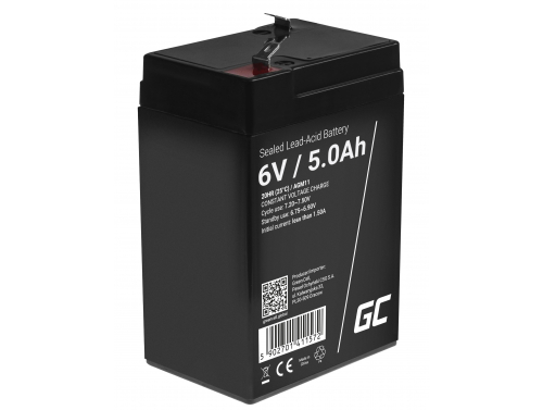Bateria AGM GEL 6V 5Ah bateria de chumbo Green Cell livre de manutenção para carros e brinquedos