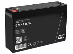 Bateria AGM GEL 6V 7Ah bateria de chumbo Green Cell livre de manutenção para alarme e iluminação