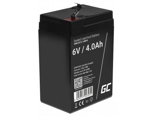 Bateria AGM GEL 6V 4Ah bateria de chumbo Green Cell livre de manutenção para trator e carro