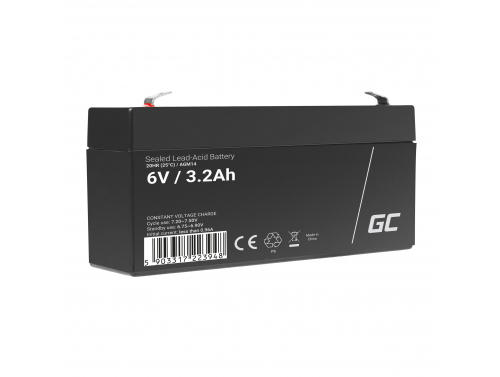 Bateria AGM GEL 6V 3.2Ah bateria de chumbo Green Cell livre de manutenção para lanterna e iluminação de emergência
