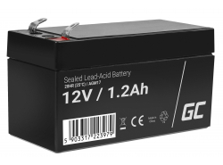Bateria AGM GEL 12V 1,2Ah bateria de chumbo Green Cell livre de manutenção para carros elétricos e scooters