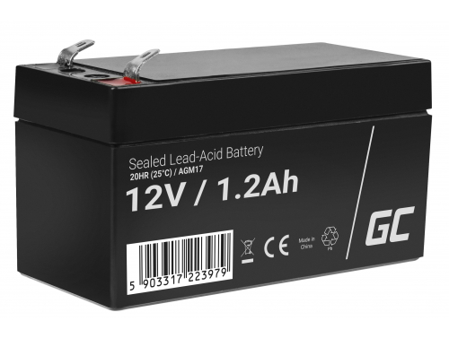 Bateria AGM GEL 12V 1,2Ah bateria de chumbo Green Cell livre de manutenção para carros elétricos e scooters