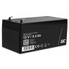 Bateria AGM GEL 12V 3,3Ah bateria de chumbo Green Cell livre de manutenção para caixas registradoras e contadores