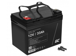 Bateria AGM GEL 12V 33Ah bateria de chumbo Green Cell livre de manutenção para scooters e barcos de pesca