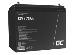 Bateria AGM GEL 12V 75Ah bateria de chumbo Green Cell livre de manutenção para motor elétrico e autocaravana