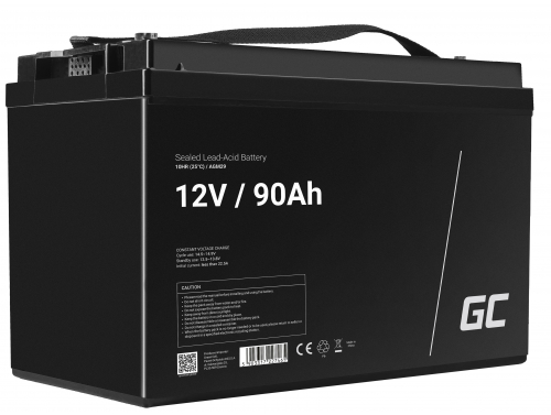 Bateria AGM GEL 12V 90Ah bateria de chumbo Green Cell livre de manutenção para autocaravanas e fotovoltaicos