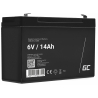Bateria AGM GEL 6V 14Ah bateria de chumbo Green Cell livre de manutenção para alarme e iluminação livre de manutenção