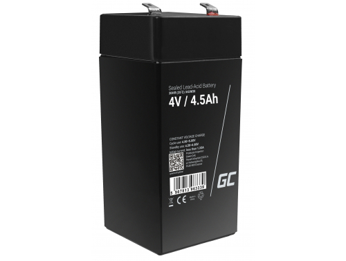 Bateria AGM GEL 4V 4,5Ah bateria de chumbo Green Cell Livre de manutenção para alimentação de brinquedos e lanternas
