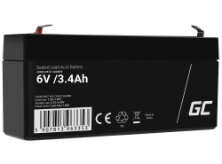 Bateria AGM GEL 6V 3.4Ah bateria de chumbo Green Cell livre de manutenção para scooters e parquímetro