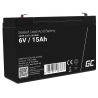 Bateria AGM GEL 6V 15Ah bateria de chumbo Green Cell livre de manutenção para alarme e iluminação