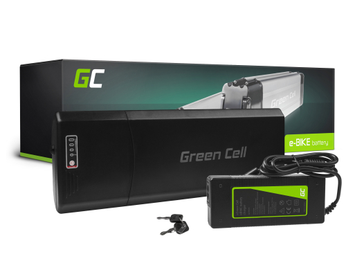 Green Cell Bateria para Bicicletas Elétricas 36V 10.4Ah 374Wh Rear Rack Ebike 5 Pin para Mifa, Zündapp, Ecobike com Carregador