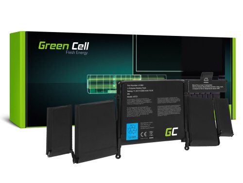 Bateria Green Cell A1582 para Apple MacBook Pro 13 A1502 (Início de 2015)