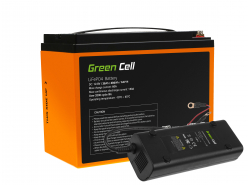 Green Cell® Bateria LiFePO4 38Ah 12.8V 486Wh de fosfato de ferro de lítio, Sistema fotovoltaico, de caravana