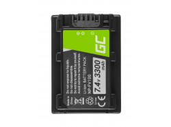 Bateria Green Cell ® NP-FV70 para Sony FDR-AX53 HDR CX115E CX190 CX190E CX210 CX210E CX280 CX280E CX625, 7.4V 3300mA