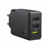 Green Cell Carregador principal 30W GC ChargeSource 3 com Ultra Charge e Smart Charge - 3x USB-A