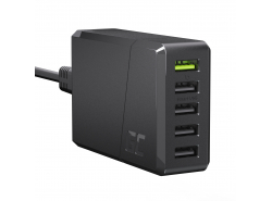 Green Cell Carregador principal 52W GC ChargeSource 5 com Ultra Charge e Smart Charge - 5x USB-A