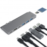 Adaptadora HUB USB-C Green Cell 8em1 Thunderbolt 3 HDMI USB SD microSD para MacBook Pro 13