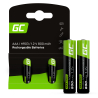 2x Pilhas recarregáveis AAA R3 800mAh Ni-MH Baterias Green Cell