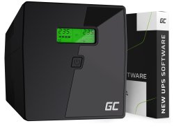 Green Cell Fonte de Alimentação Ininterrupta UPS 1000VA 700W com Display LCD Seno Puro + Nova Aplicação