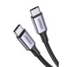 Cabo USB-C para USB-C UGREEN 100W, 300 cm, Carregamento Rápido QC3.0, PD, Qualidade de Construção Superior, Cor Preto-Prateado