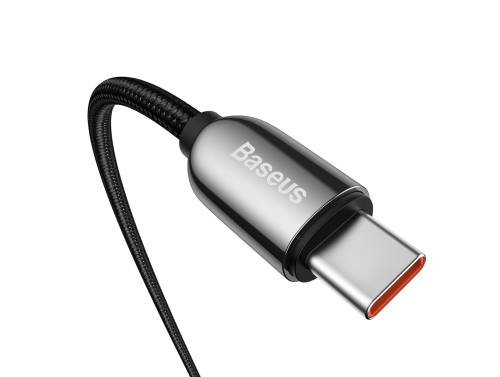 Cabo USB-C - USB-C Baseus 100W, 5A, 2m, Carregamento Rápido Quick Charge 4.0, PD, AFC, FCP, Display de Energia