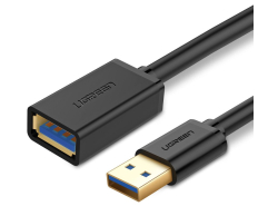 Extensor de cabo USB UGREEN, USB-A 3.0 (Fêmea) - USB-A 3.0 (Macho), 3m, cor preta