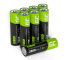 8x Pilhas recarregáveis AA R6 2600mAh Ni-MH Baterias Green Cell
