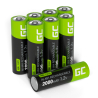 8x Pilhas recarregáveis AA R6 2000mAh Ni-MH Baterias Green Cell