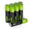 8x Pilhas recarregáveis AAA R3 950mAh Ni-MH Baterias Green Cell