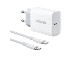 Carregador UGREEN 30W com Cabo USB-C, Carregamento Rápido, Compatível com Samsung, Xiaomi, iPad e MacBook, Leve e Compacto