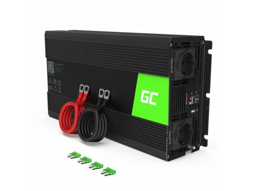 Green Cell® Inversor de tensão Conversor 24V a 230V 3000W / 6000W onda sinusoidal pura